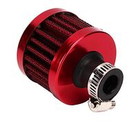 Akozon Filtro de Aire - Mini Filtro de Entrada de Aire de 13 mm Ventilación Ventilación del cárter Accesorios universales para automóvil(Rojo)