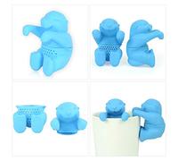 Akozon Filtro de té en Forma de Nutria - Infusor de té de Silicona Lindo para de Hoja Suelta, Fácil de Usar, sin BPA, Seguro de Lavavajillas, Diseño C de Acto para Amantes del (Cielo azul)