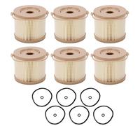 Akozon Filtro Separador de Agua y Aceite, 6 Piezas Filtro de Combustible Separador de Agua Kit de Filtro de Agua y Aceite Reemplazo para RACOR 2010PM-OR 500FG