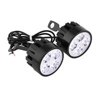 Akozon Foco LED para motocicleta, 1 par de faros delanteros universales para motocicleta, foco LED para conducción antiniebla