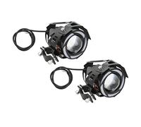 Akozon Foco LED para Motocicleta, Ojo de Ángel Colorido, Luz de Haz Alto y bajo, IP68, Universal, para Coche, Camión, Barco