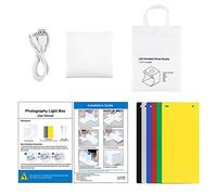 Akozon Fotografía con Luz Profesional: Luz LED Plegable Portátil para Cámara de Estudio con Accesorios Producto Pequeño