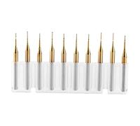 Akozon Fresas 10pcs para PCB CNC Fresas Juego de corte de carburo Rotativas Diámetro de vástago 3.175mm Diámetro de la hoja de 0.6mm