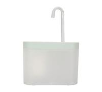 Akozon Fuente de Agua Automática de Gato Akozon 1.5L - Fuente de Bebida para Mascotas de bajo Ruido para Gatos y Perros con de Filtración (Cuerpo Transparente con Tapa Azul Gris)