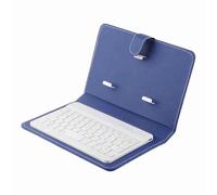 Akozon Funda con Tapa para Teclado Inalámbrico Universal con Soporte para Teléfonos iOS/, Funda para Teclado (Blue)