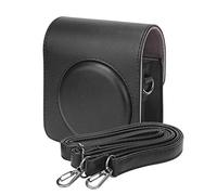 Akozon Funda de cámara Bolso de la Cubierta de la Bolsa Protectora del Caso de la cámara del Solo Hombro portátil del Cuero de la PU para para para Fujifilm para Instax mini70 con Bandolera(Negro)