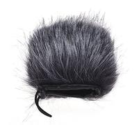 Akozon Funda Protectora para Parabrisas de Micrófono Peludo, Color Gris y Blanco, para Stereo VideoMic Pro