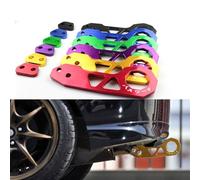 Akozon Gancho de Remolque Trasero, Anillo Universal para Remolque de Automóvil, Gancho de Remolque de Carreras de Aluminio (Blue)