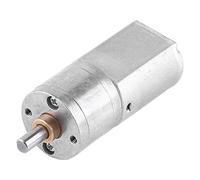 Akozon Gear Motor DC 12V Motor de reducción de engranajes eléctricos de alto par de torsión 15~200RPM Diámetro exterior 20MM(100 U/min)