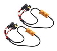 Akozon H11 H8 H9 H27 880 881 Adaptador de Resistencia de Carga LED 2PCS Decodificador de Error Antiparpadeo de 50 W 6 Ω para Señales de Giro/Luz Antiniebla