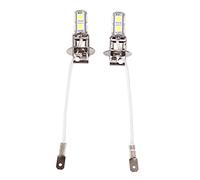 Akozon H3 9SMD Bombillas de luces antiniebla LED 2x H3 5050 9 SMD LED Xenon DC12V Lámpara de luz antiniebla de coche automática Bombillas LED 6500K
