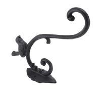 Akozon Hanger de Planta de Hierro de Servicio Pesado Gancho de Pared Al Aire Libre para Comederos para Pájaros, Linternas, Campanillas de Viento y Cestas de Flores Elegante Acabado Negro