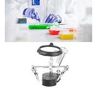 Akozon Helping Hand Repair Stand Glass Glass Clamp de Clama Auxiliar con Luz LED Ajustable para Inspección Electrónica y Reparación de Electrodomésticos (TE-801)