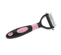 Akozon Herramienta de Eliminación de Pelo para Perros con Cuchillas de Acero Inoxidable para Mascotas, Cepillo de Peine con Nudo Profesional de 2 Caras, Peines para Depilación de Perros, Herramienta