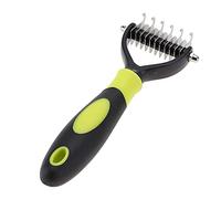 Akozon Herramienta de Eliminación de Pelo para Perros con Cuchillas de Acero Inoxidable para Mascotas, Cepillo de Peine con Nudo Profesional de 2 Caras, Peines para Depilación de Perros, Herramienta