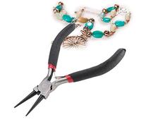 Akozon Herramienta de Mano Profesional Multifuncional de Diy de los Alicates de la Joyería que Rebordea 3 (Alicates doble redondo)