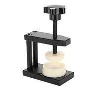 Akozon Herramienta de Prensa de Cubierta de Caja Frontal y Trasera de Cristal de Reloj Tipo Tornillo con 12 Troqueles, Kit de Reparación de Herramienta