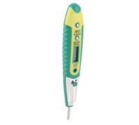 Akozon Herramienta de Probador de Voltaje de AC/CC Digital con Pantalla LED, Pluma de Prueba Multifuncional de 12-250V para Pruebas Eléctricas en el Hogar (con luz)