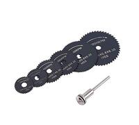 Akozon Hoja de sierra circular 7pcs HSS Discos Corte Diamante Rotatorio Conjunto de HSS Sierra circular para la Madera, plástico, fibra de vidrio, cobre, aluminio y metal Hoja delgada