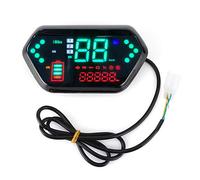 Akozón Indicador de Motocicleta, Velocímetro de Motocicleta Universal de 60 V, Odómetro de Pantalla LCD Digital para Tacómetro de Motocicleta Eléctrica