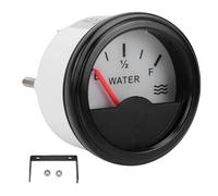 Akozon Indicador de Nivel Agua Marina con Orificio Montaje 52 Mm, Carburante para Barco, Medidor Tanque Gas, Esfera Blanca y Negra, 9 32 V 0 190 Ω IP67 Generador Camión, RV