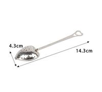 Akozon Infusor de té de Acero Inoxidable de 4 Piezas de Corazón con largo: Filtro de té de Hoja Suelta Ideal, Fácil de Usar y Limpio, Ideal para Especias y Condimentos (SILVER)