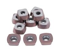 Akozon Insertos de de 10 Paquetes de Carburo CNC para las Cuchillas de Herramientas de Acabado de Alto Rendimiento del Torno con Recubrimiento (SDMT150512)