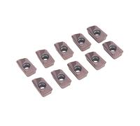 Akozon Insertos de de 10 Paquetes de Carburo CNC para las Cuchillas de Herramientas de Acabado de Alto Rendimiento del Torno con Recubrimiento (APMT1135PDER-H2)