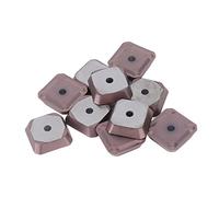 Akozon Insertos de de 10 Paquetes de Carburo CNC para las Cuchillas de Herramientas de Acabado de Alto Rendimiento del Torno con Recubrimiento (SEET1203)