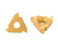Akozon Insertos de Torneado de Carburo 16IR AG60 para Acero, Hierro Fundido, Aluminio, Herramienta de Torno CNC, Cuchillas de Alta Dureza