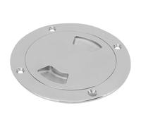 Akozon Inspección Antideslizante, Cubierta Desmontable Redonda para Barco de 4 Pulgadas, Placa de Cubierta de Acero Inoxidable 316, Yate Marino