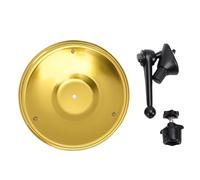 Akozon Instrumento de Conducción Divertido para Amantes de la Música, Platillo de Choque para Salpicadero de Tambor de Platillos con Ventilación de Aire para Coche, Color Dorado