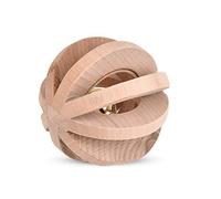 Akozon Interactive Wooden Teether Ornamentos para Perros y Gatos con Campana de Sonda para el Hogar