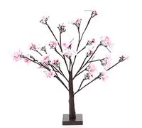 Akozon Interior 24 Uds LED, Lámpara Fiesta en Casa árbol de Flor de Cerezo Decoración Lámpara de Luz Bonsai Forma de Cerezo