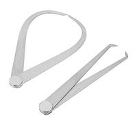 Akozon Interior Exterior Calibre 2 Piezas 150 mm 6 Pulgadas Maquinista Acero Inoxidable Calibradores de articulaciones Juego de Herramientas de medición