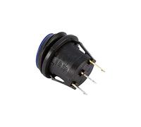 Akozon Interruptor de Balancín Redondo LED de 12V con Iluminación Azul: Interruptor de Encendido/Apagado para Accesorios para Automóviles y Botes