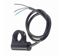 Akozon Interruptor de Botón para Manillar de Motocicleta de 22 Mm para Faros, Bocina y Luces de Freno - Modelo A y B Resistente A la Intemperie con Luz Indicadora (Pulsador autoblocante tipo B con