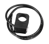 Akozon Interruptor de Faro de Manillar, Foco de Motocicleta de 25 Mm de Acero Inoxidable con Botón Manual para ATV, Bicicleta Eléctrica, Luces Antiniebla, Tomas de Corriente
