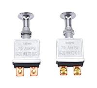 Akozon Interruptor de Palanca 2Pcs 75A DC 6 28V ON OFF 2 Posiciones, Interruptor de Tracción y Empuje de Alta Resistencia con Terminales Aislados para Automóviles, Camiones y Vehículos