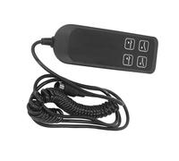 Akozon Interruptor Reclinable Eléctrico Negro, Controlador de sofá Eléctrico 4 Botones 5 Pines, Simplicidad Material ABS Operación Potencia Reclinable para Hogar, Oficina