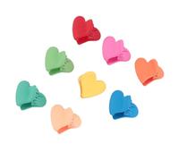 Akozon Juego de 100 Piezas de Mini Pinzas de Garra, Accesorios para el Cabello Coloridos en Forma de Corazón para Niñas, Pequeñas y Lindas Horquillas de Plástico