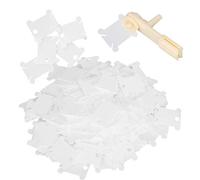 Akozon Juego de 200 Tablas Enrolladoras de Hilo para Punto de Cruz, Organizador de Plástico para Proyectos de Bordado, Tejido y Costura DIY, Incluye Herramienta de Manivela Manual para Enrollar