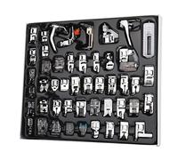 Akozon Juego de Accesorios para Prensatelas para Máquina de Coser Profesional - Pies Multifuncionales de Vástago bajo Máquinas de Coser para el Hogar, Vestidos, Cortinas y Más (Juego de prensatelas