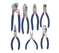 Akozon Juego de Alicates de 7 Uds., Alicates de Punta Larga Diagonales para Reparación de Automóviles, Juntas Ranuradas, Antideslizantes