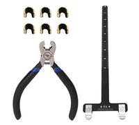 Akozon Juego de Alicates para Puntos de Enganche de Cuerda de con Regla en T, Kit de Alicates de Hebilla para Ajuste y Medición de Compuesto de Tiro con (Conjunto Negro)