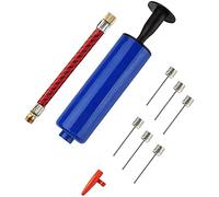 Akozon Juego de Bomba Infladora de 10 Uds con 7 Mangueras Adaptadoras de Válvula de Acero Inoxidable para Equipo Deportivo de Fútbol, Baloncesto, Voleibol (Blue)