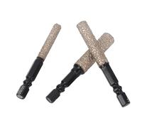 Akozon Juego de Brocas de 3 uds., Vástago Hexagonal de 6mm, 8mm y 10mm para Azulejos de Vidrio, Mármol, Perforación en Seco, Herramientas Profesionales Multifuncionales para Renovación del Hogar