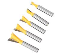 Akozon Juego de Brocas Enrutadoras de de Milano de 5 Piezas para Carpintería - Fresas de Extremo de Precisión para Gabinetes, Es y Proyectos DeWood