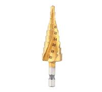 Akozon juego de brocas escalonadas acero de alta velocidad de titanio broca de paso 4mm-20mm espiral de la herramienta de perforación de caña triangular