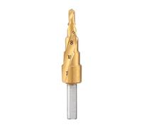 Akozon Juego de Brocas Escalonadas Profesional HSS 4mm a 12mm Herramienta de Perforación de Mango Triangular de Flauta